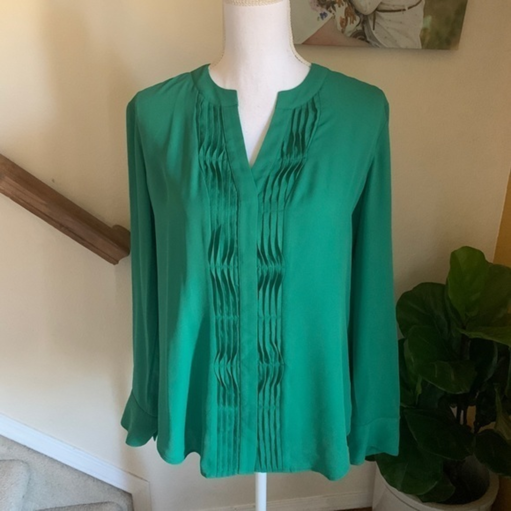 Stitch fix 41 Hawthorn green button‎ down blouse M